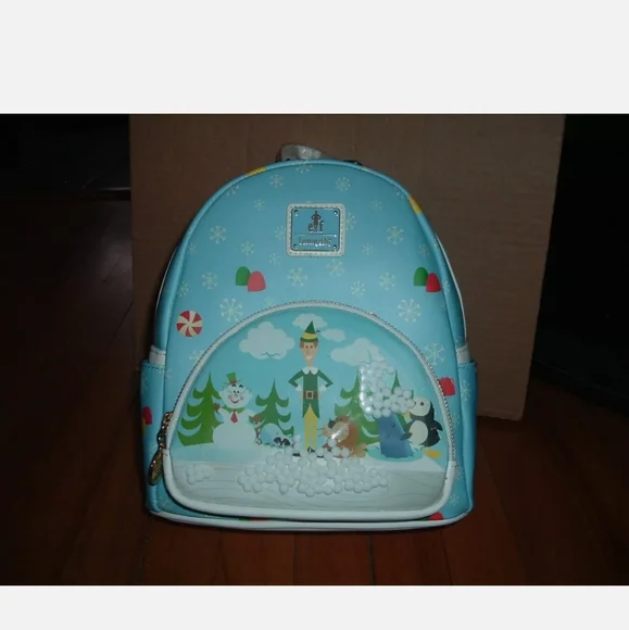 Loungefly Elf Snow Globe Mini Backpack New Elf Buddy & Friends Holiday Christmas Snowglobe Look  main image 3